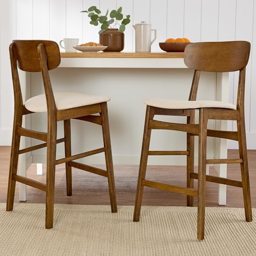 Best Choice Products Bar Stool Set of 2, Modern Farmhouse Counter Height Stoo...