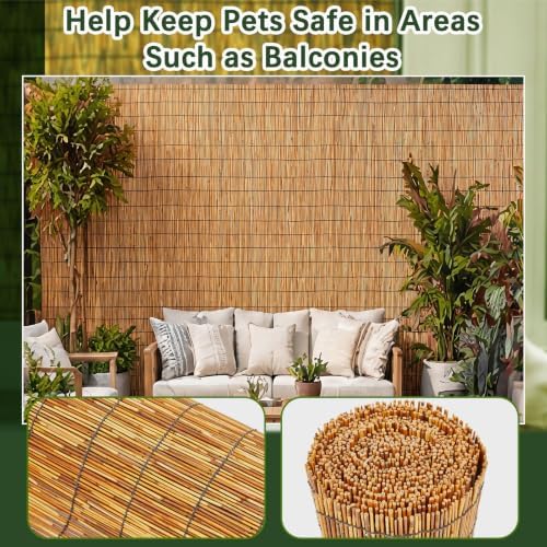 Barydat 2 Pcs 4 x 16.4 ft Reed Fence Roller