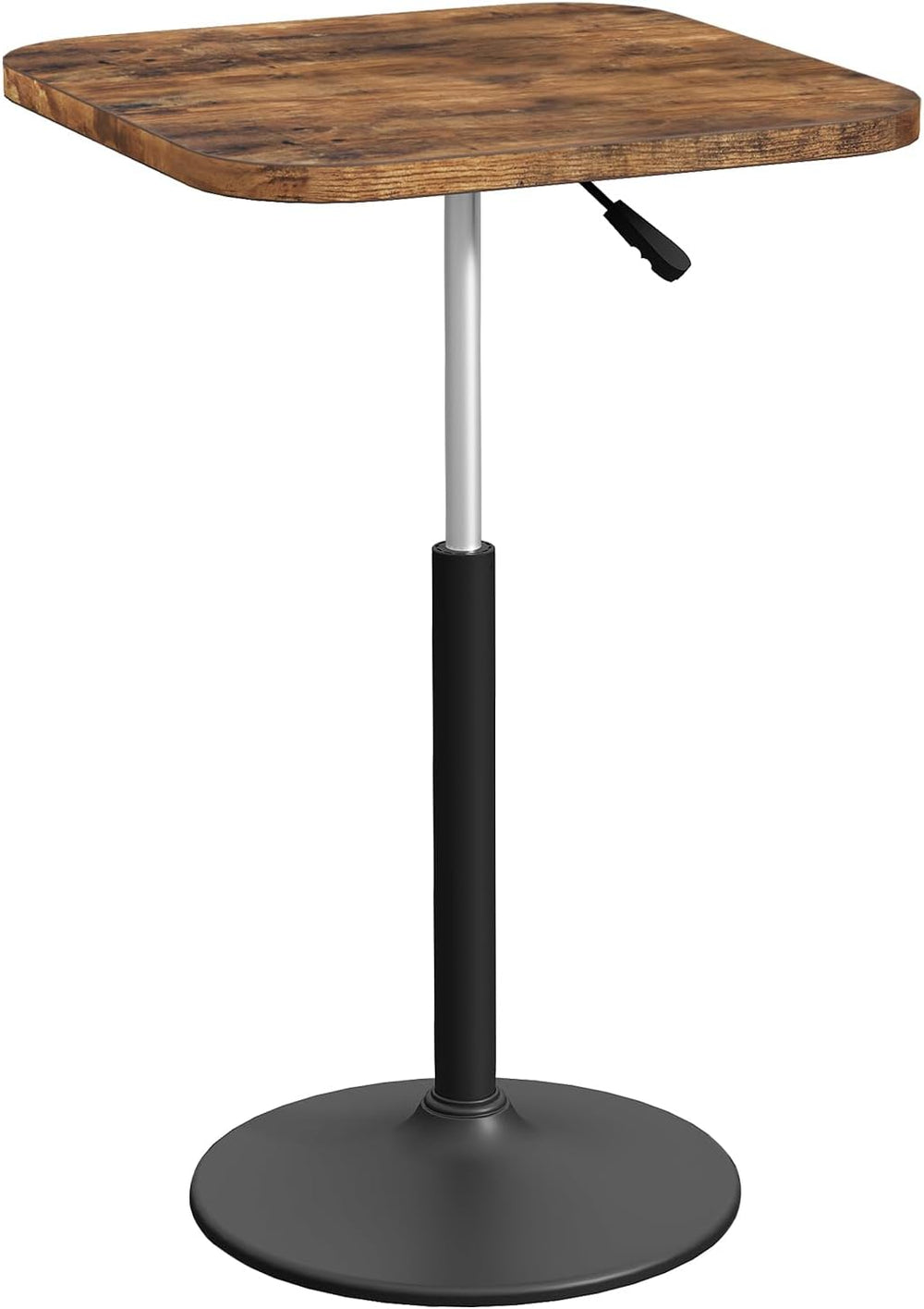 MAHANCRIS Bar Table, Height-Adjustable Pub Table 26.8-36.2 Inches, Cocktail T...