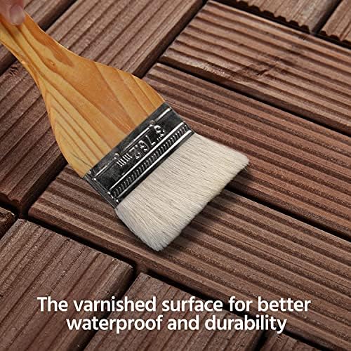 Yaheetech 27PCS 12x12in Interlocking Deck Tiles Outdoor Patio,Brown