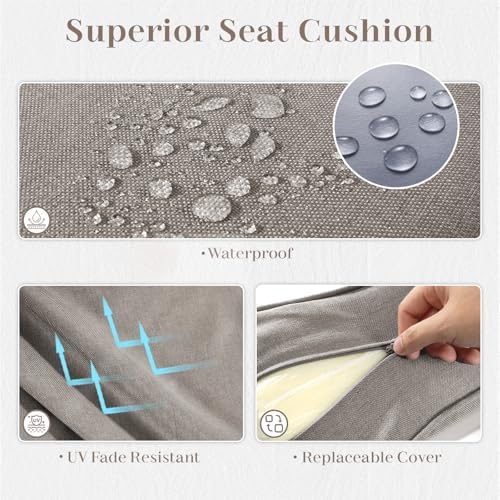 Patio Furniture Replacement Cushions 24 x 24 x 6 Inch, Outdoor Wicker Deep Se...
