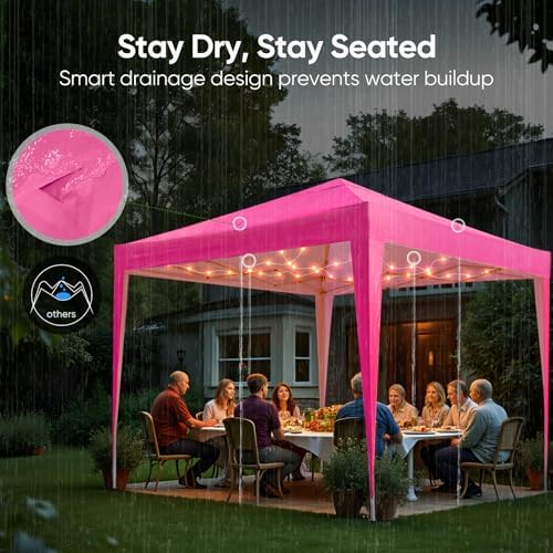 Quictent 10x10 Pop Up Canopy Tent Without Sidewal