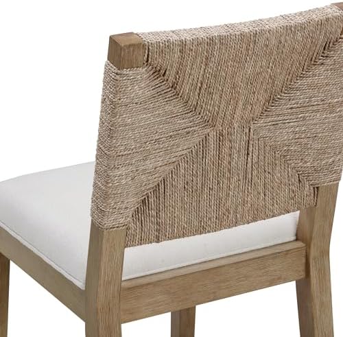 Nathan James Beacon Bohemian Boucle Bar Stool, Upholstered Counter Height Cha...