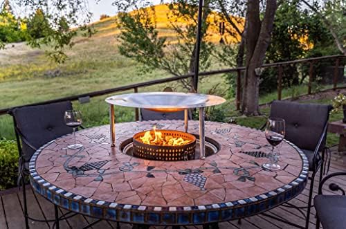 AL28 - Portable Fire Pit Heat Deflector, Lightweight Detachable Aluminum Shie...