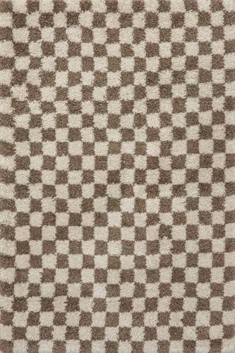 nuLOOM Adelaide Beige Checkered Power Loomed Area Rug, 10' x 14'
