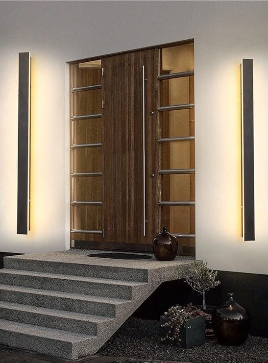 Hardwired Modern 32" LED Wall Sconce Light, Thin Slim 2" Wide, Matt...