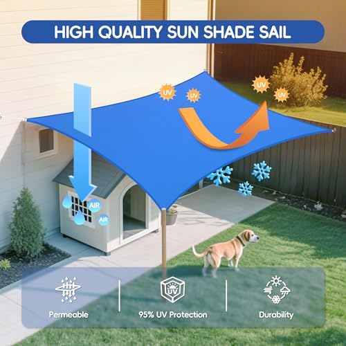 Bynbbur Sun Shade Sail 16'x20' Rectangle Shade Cloth for Garden, Perm...