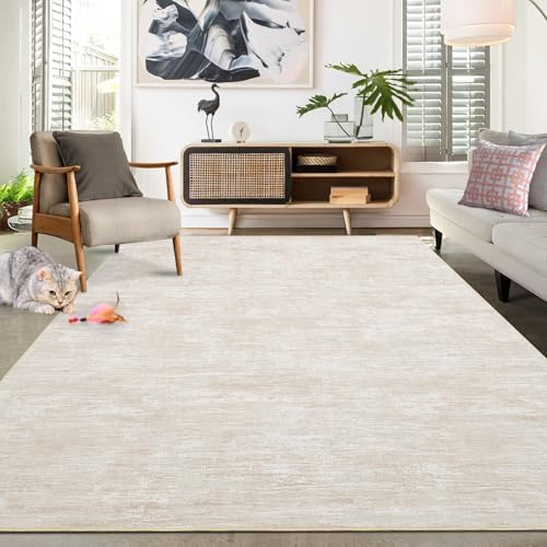 RUGSREAL 8x10 Washable Rug for Living Room Non-Slip Modern Abstract Area Rug ...