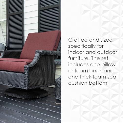 RSH DECOR: Deep Seating Loveseat Cushion Set | 46" x 26" Loveseat |...