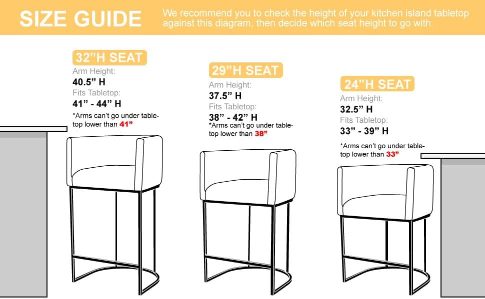 RIVOVA Contemporary Cream Linen Bar Stools Set of 4, 32" Upholstered Fab...