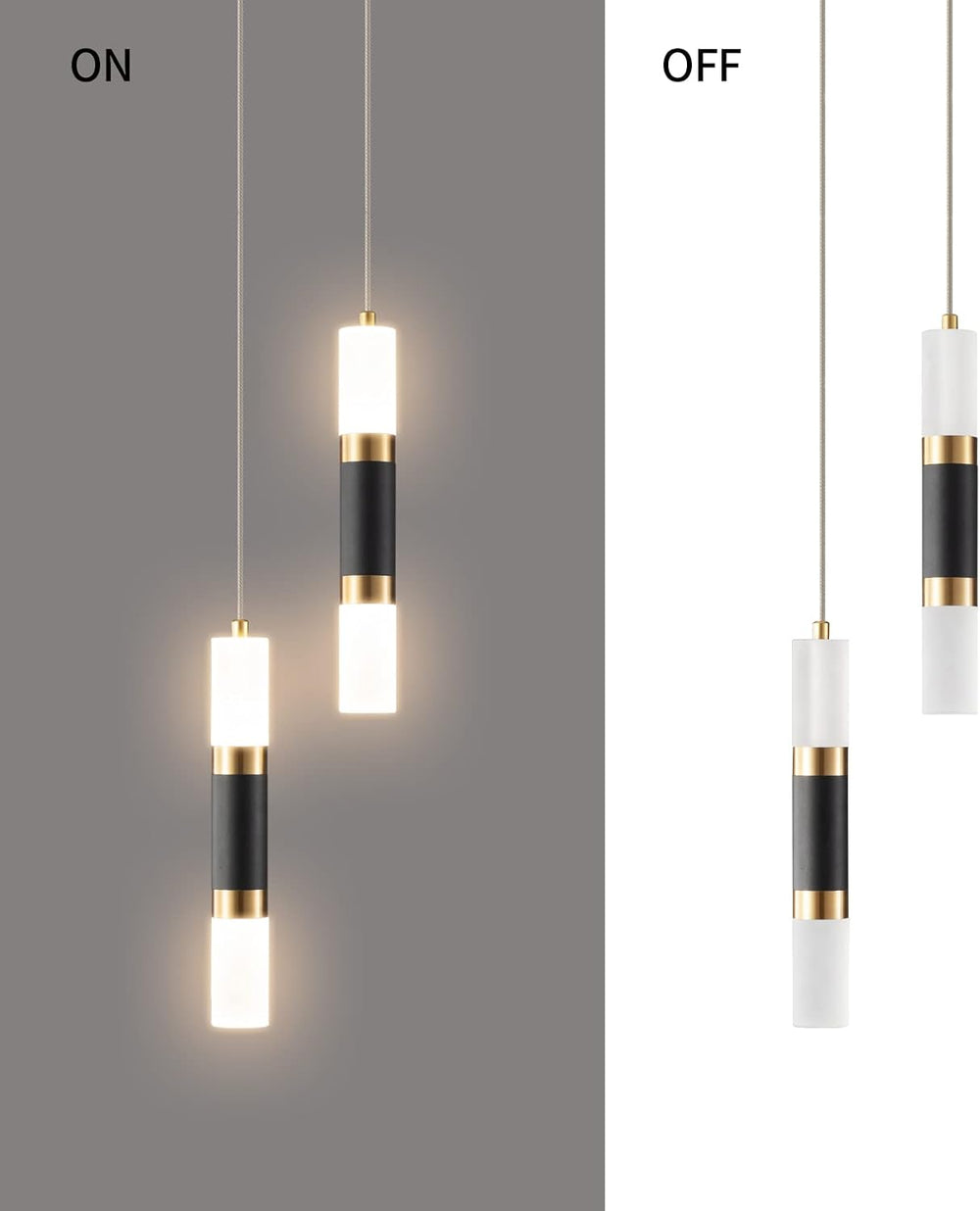 2-Light Pendant Lights Kitchen Island Dimmable LED Modern Mini Pendant Light,...