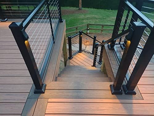 GKOLED Low Voltage LED Wedge Deck Rail Light, Landscape Railing Post Fence Ac...