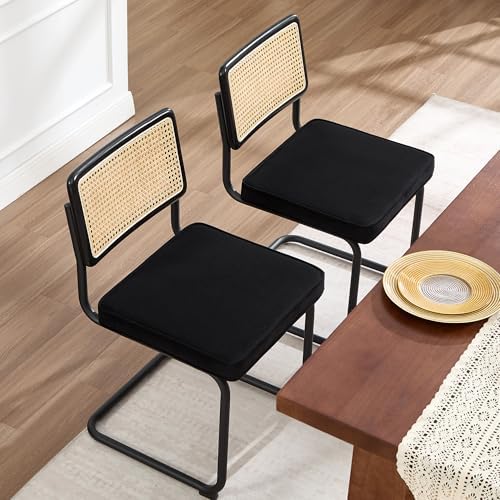 Zesthouse Natural Rattan Dining Chairs Set of 2, Modern Cesca Kitchen Chair