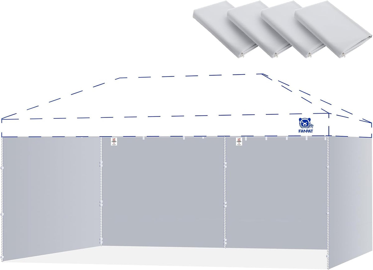 fanpat 10x20ft sidewalls for canopy,durable gray (4pcs sidewalls, main product view