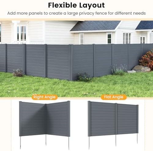 GIANTEX No-Dig Air Conditioner Fence, 2 Panels, 48''W x 48''H...