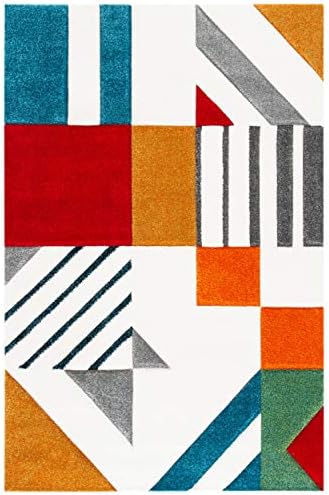SAFAVIEH Hollywood Collection Accent Rug - 4' x 6', Ivory & Peaco...