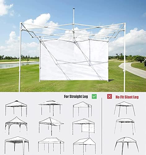 SCOCANOPY SideWall with Window for 10x10 Canopy Frame, 2 Pack SunWall Only,Black