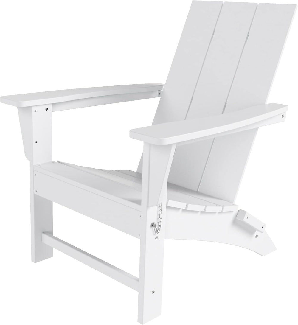 WestinTrends Ashore Modern Outdoor Folding Adirondack Chair, White