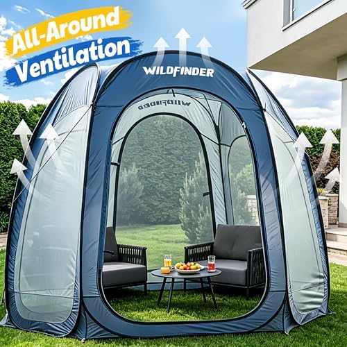 WildFinder 10x10 Pop Up Screen House Tent, Screened Canopy with Mesh Walls