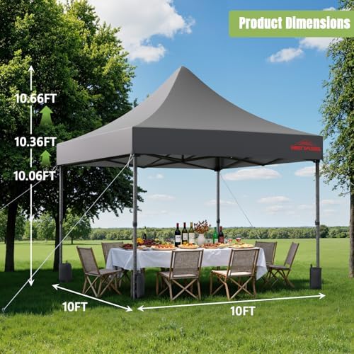 10x10 heavy duty commercial pop up canopy with shown in use