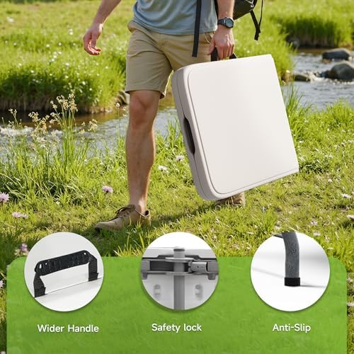 Folding Table 6 Foot - Heavy Duty 330LBS Capacity, Sturdy & Foldable Desi...