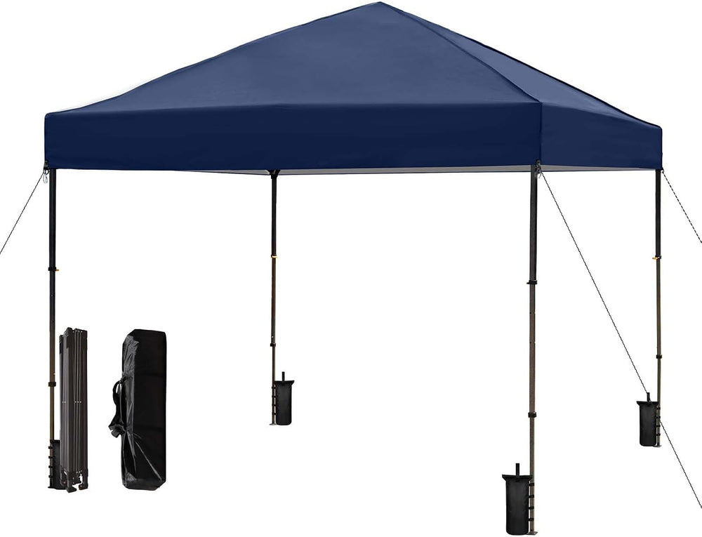 10x10 Pop Up Canopy Tent, Outdoor Portable Canopy(Navy Blue)