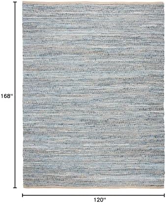 SAFAVIEH Cape Cod Collection Area Rug - 10' x 14', Natural & Blue...