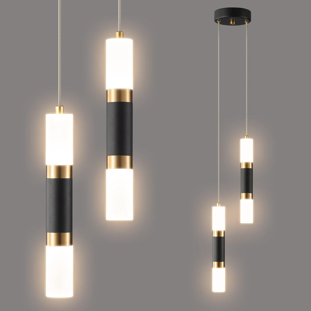 2-Light Pendant Lights Kitchen Island Dimmable LED Modern Mini Pendant Light,...