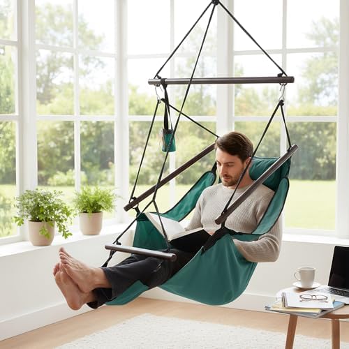 ONCLOUD Upgraded Unique Hammock Sky Chair, Air Deluxe Hanging Swing Seat with...