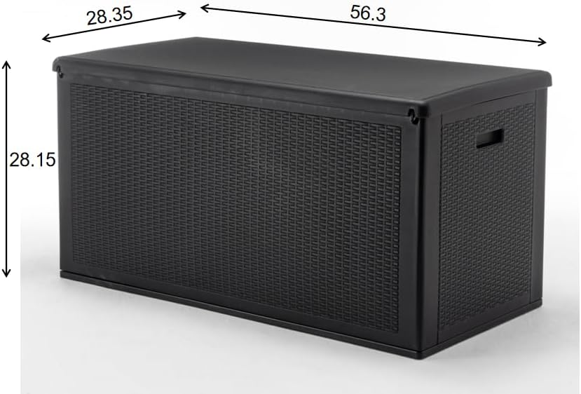 BTExpert Set of 2, 150 Gallon Extra Large Deck Box Outdoor Storage Container ...