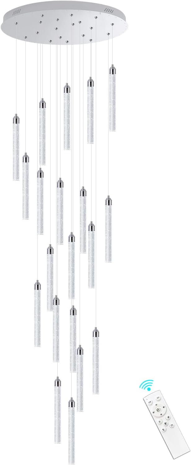 20-Lights Chandelier LED Dimmable Chandeliers for Entryway Flush Mount Ceilin...