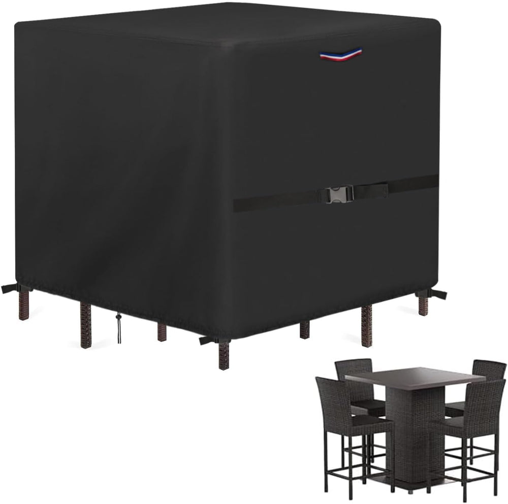 Outdoor Waterproof Dining Table Bar Set Cover, 76"L x 76"W x 45"H