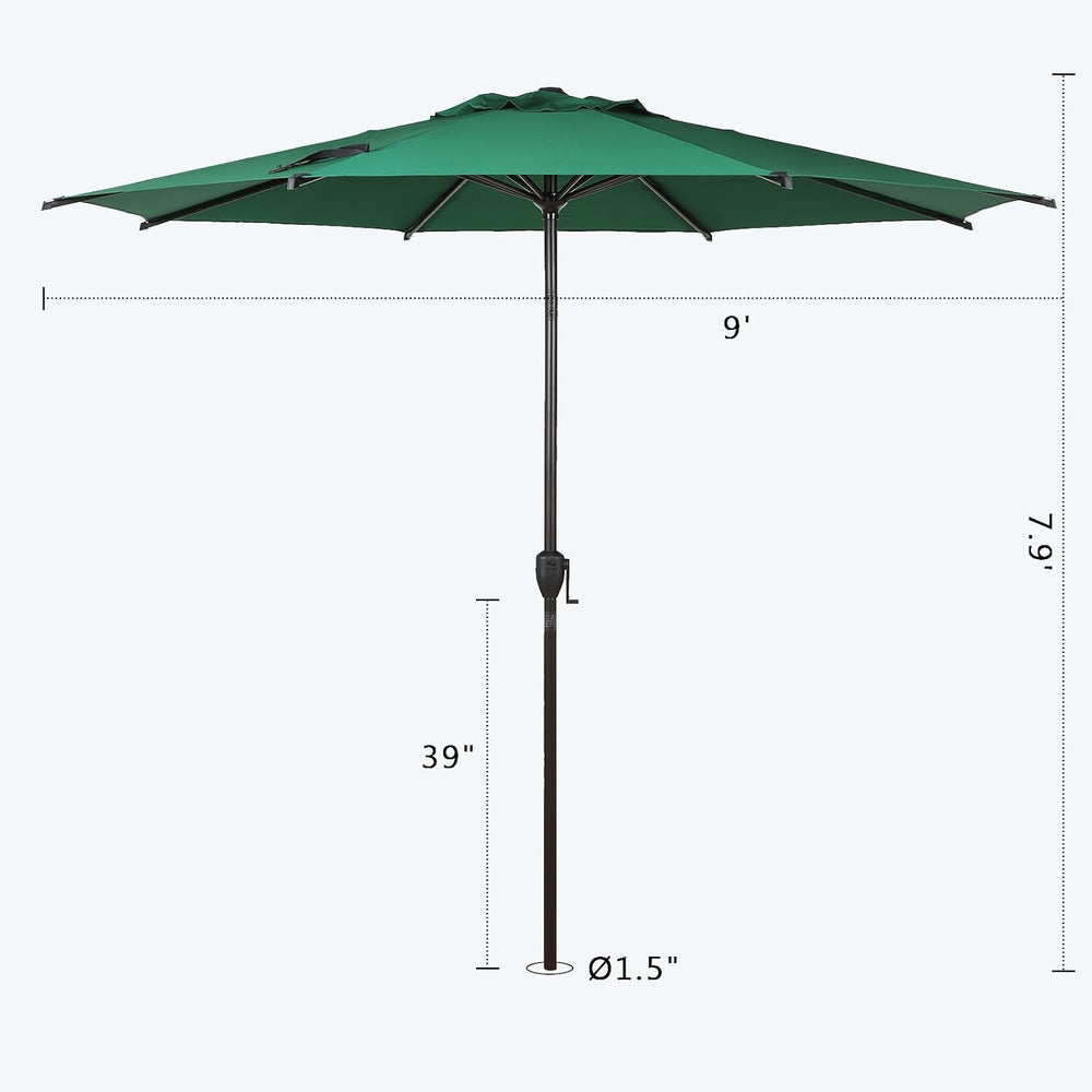 Abba Patio 9FT Lyon Outdoor Patio Umbrella Outdoor Table Umbrella with Push B...
