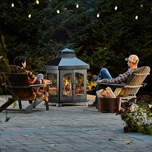Endless Summer 45" Wood Burning Steel Outdoor Fireplace