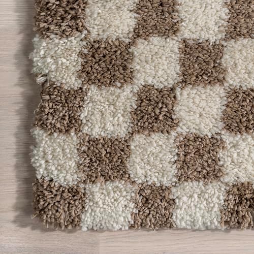 nuLOOM Adelaide Beige Checkered Power Loomed Area Rug, 10' x 14'