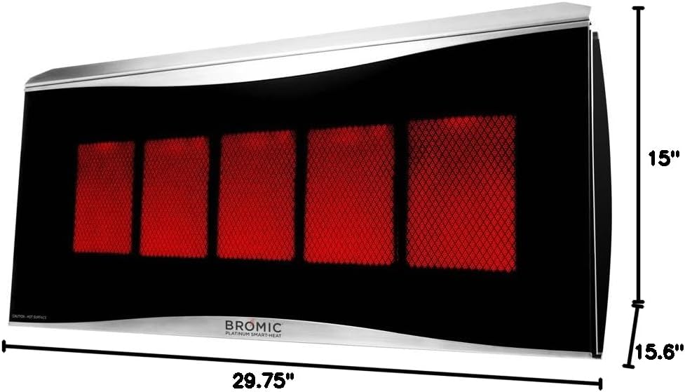 Bromic Platinum Smart Heat 11000W Gas Patio Heater - Natural Gas (NG), 500 Se...