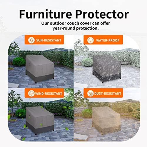 Easy-Going Heavy Duty Outdoor Chair Cover, 2 Pack-33.5Wx31.5Dx36H inch