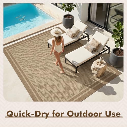 MontVoo-Outdoor Rug-Patio Rug 5x7 Polypropylene Indoor Outdoor Rugs Outdoor C...