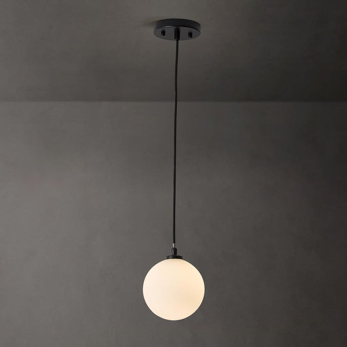 1-Light Globe Chandelier, Modern Gold Pendant Lights, Smoke Grey Globe Hanging Light Fixture for Kitchen Island, Bedroom, Bedside, Living Room, Dining Room, Hallway, MAX 59 in Height