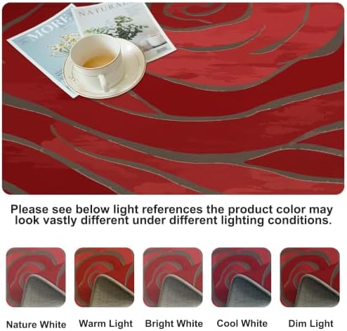 5x7 Red Rose Area Rug for Living Room Washable Rugs Bedroom Dining Room