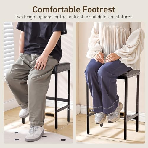 RALGEND Bar Stools Set of 3, Counter Height Stools, Kitchen Stools