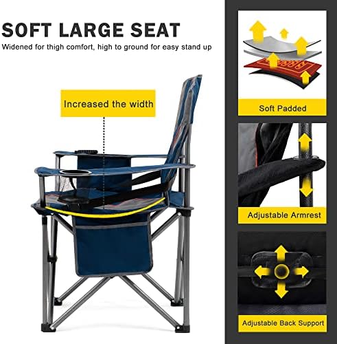 FAIR WIND Fully Padded Oversized Camping Chair Heavy Duty for Adults