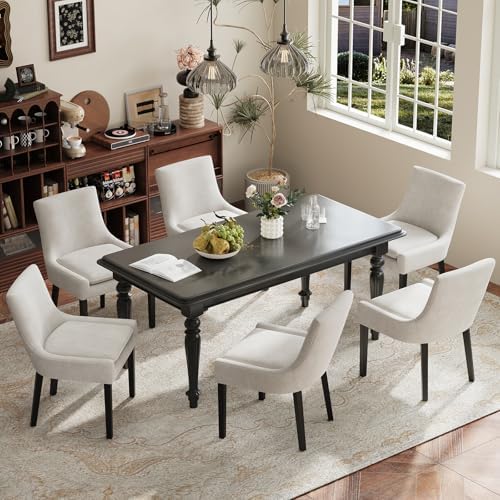 MALOL Dining Chairs Set of 4, Upholstered Corduroy Dining Room Chair with Woo...