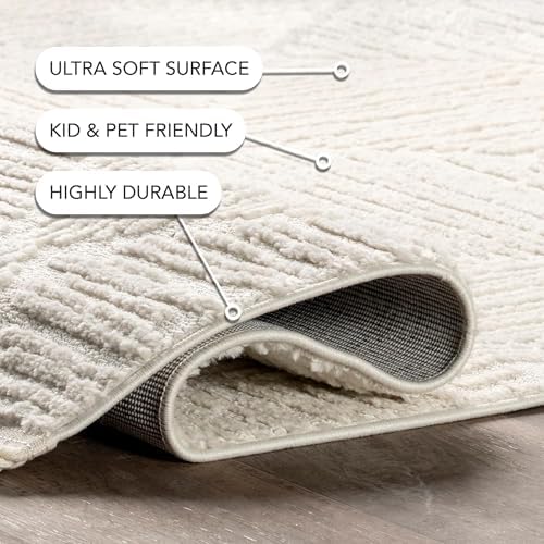 nuLOOM Kerry Cream Geometric Power Loomed Area Rug, 12' x 15'