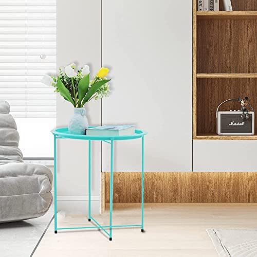 Garden 4 you End Table Set of 2, Outdoor Side Table, Small Patio Table Metal ...