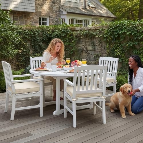 Summsun Outdoor Chair Cushions Set of 4: Water Resistant Seat Cushion for Pat...