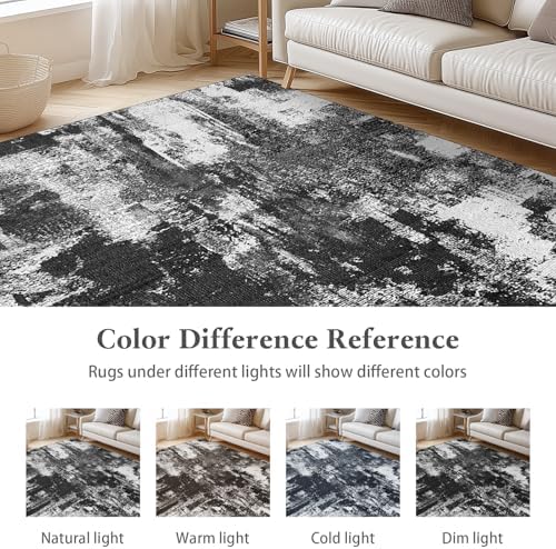 Area Rugs 8x10, Modern Abstract Machine Washable Rugs for Living Room Thin Ca...