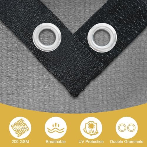 Shade&Beyond 90% Sun Shade Cloth with Grommets, 6' X 12' Pergola ...