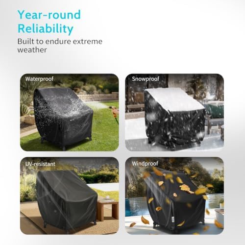 Outdoor Chair Cover for Adirondack, Waterproof, Fit 29x33x37 in