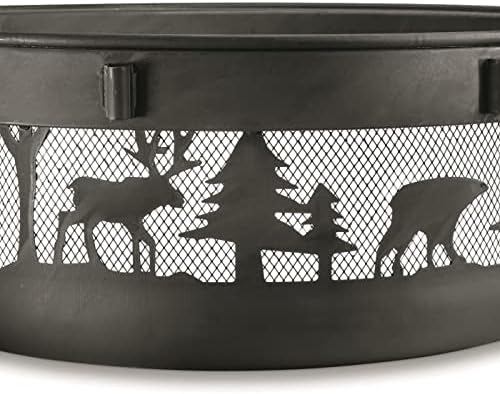 CASTLECREEK 47" Fire Pit BBQ Grill Outdoor Wood Burning Steel Log Firepi...